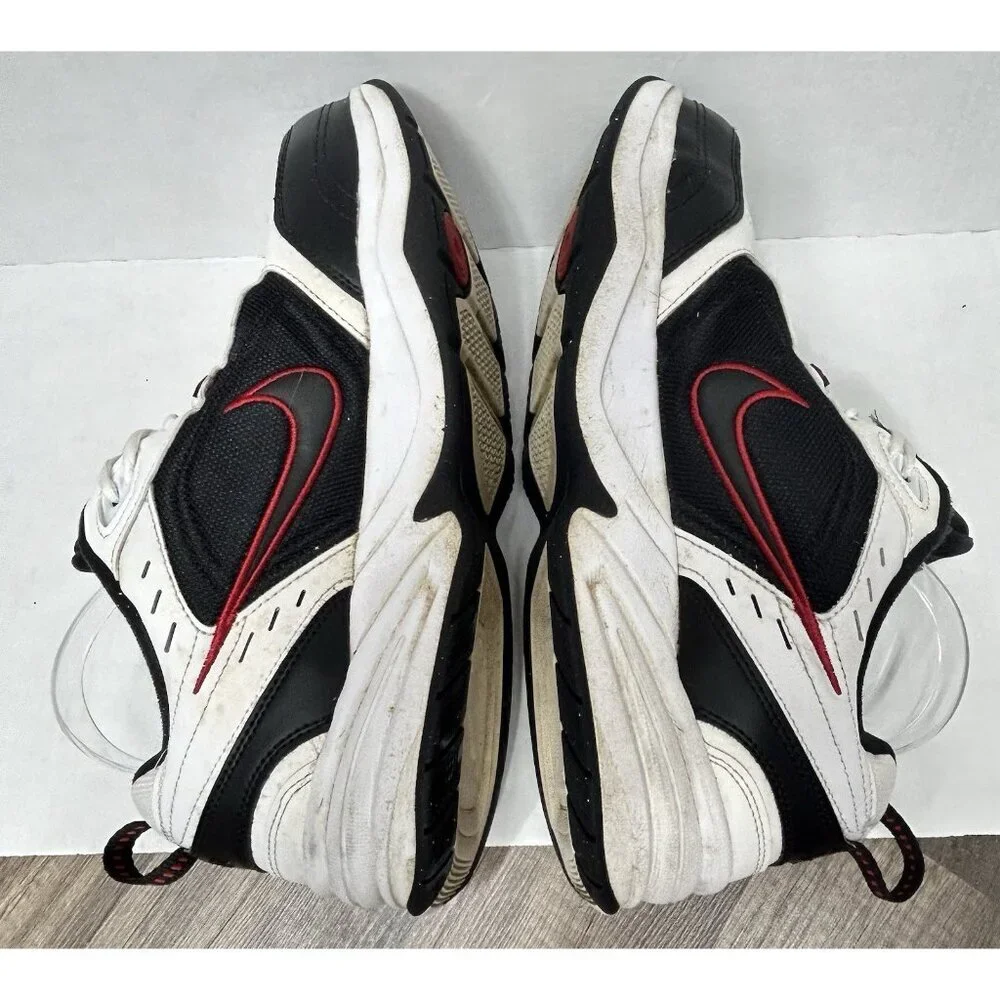 Nike Air Monarch IV Mens 12 EEEE White Red Black Walking Shoes 416355-101 Dad